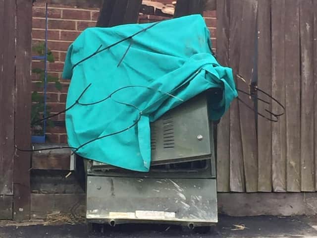 A broadband box on Higham Road, Burton Latimer, was damaged by a car