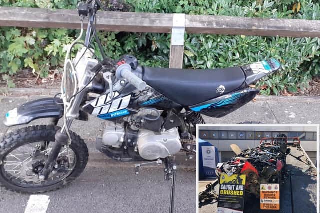 This is the bike that was seized this evening by Corby PCSOs