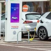 Tesco shoppers can charge their electric vehicle for free.