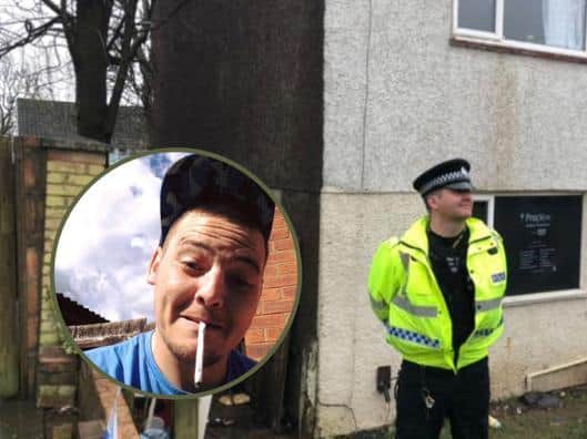 Mr Stewart was accused of killing Mr Little in this house in Landseer Court. Photo: Northants Telegraph / Roddi Stewart