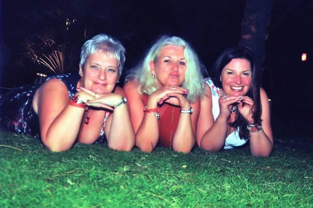 L-R: Paula, Gail and Sharon on holiday in Egypt.