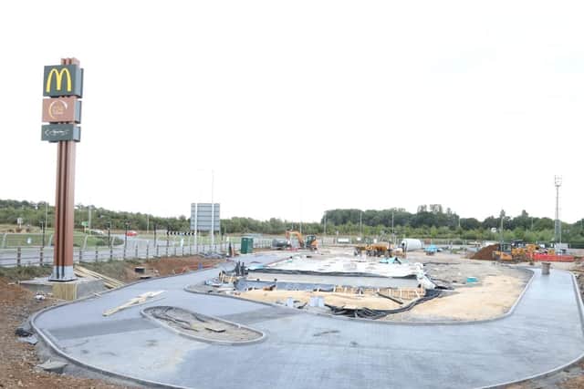 The new McDonald's is starting to take shape.