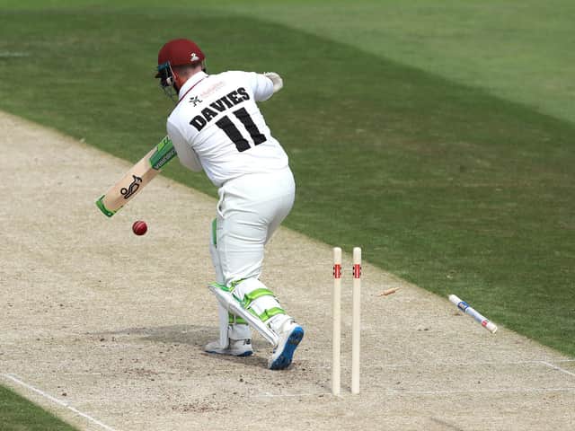 Wickets tumbled on day one at the County Ground