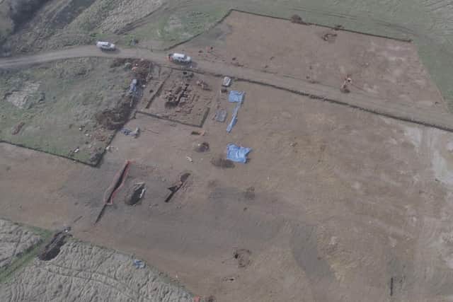 A drone shot of the late Roman industrial complex