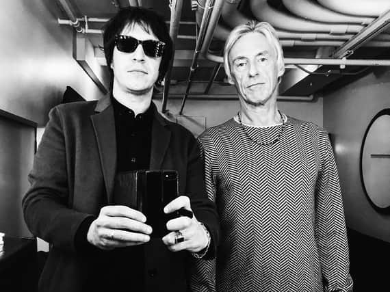 Andy Crofts (left) with Paul Weller. Picture taken from Croft's new book, called Paul