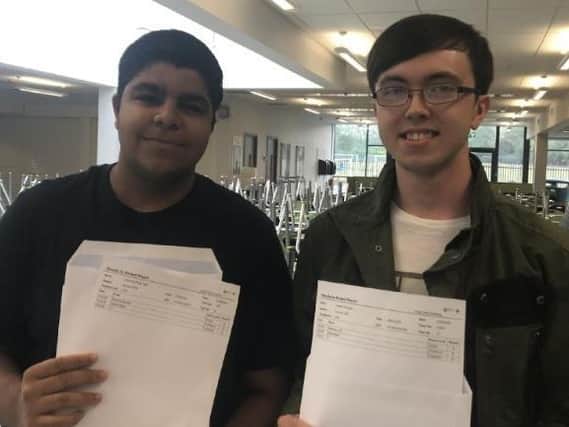 Outstanding results for Aman Singh and Lewis Burlington. Lewis is off to do an apprenticeship for a software firm.