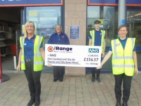 The Range, Corby, raised 156.57 for the NHS