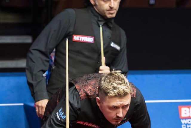 Kyren Wilson and Ronnie O'Sullivan pictured during the final at the Crucible