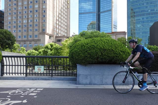 Richard Dobbs joining in the Cransley BIG cycle from Shanghai