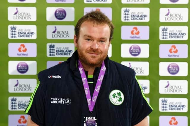 Paul Stirling was named man of the match as Ireland beat England in the third ODI between the countries earlier this month