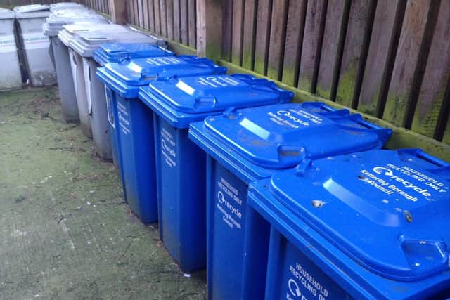 Blue bins in Kettering
