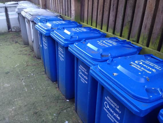 Blue bins in Kettering