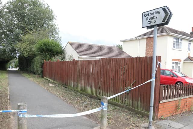 A cordon was in place.