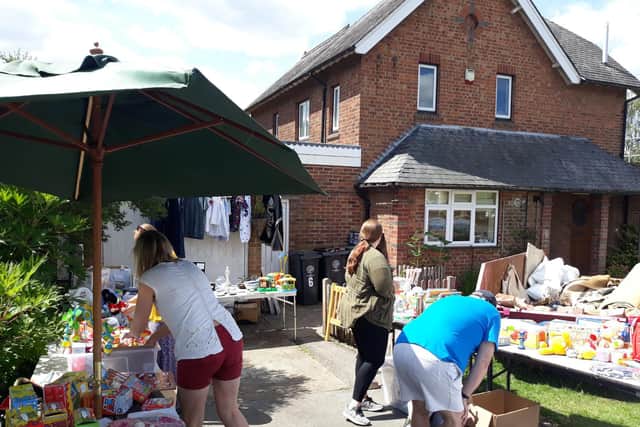 Stalls in Herne Road, Oundle.