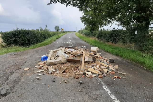 The waste dumped outside Broughton. Credit: Andy Pullen