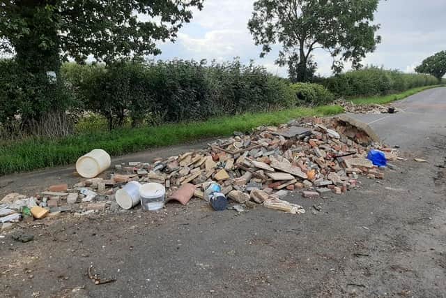 The waste dumped outside Broughton. Credit: Andy Pullen
