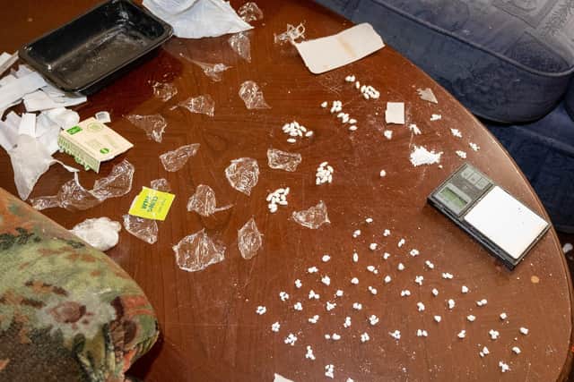 Crack cocaine and drug paraphernalia was seized during the raids in Wellingborough