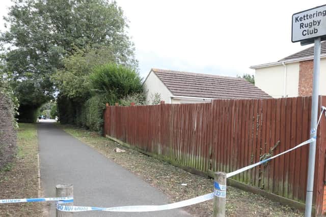 The alleyway was cordoned off.