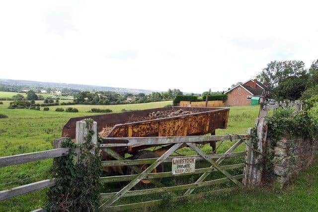 Gates of fields nearby have been locked ahead of the horse fair due to take place this weekend