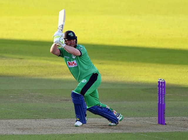 Paul Stirling in action for Ireland against England earlier this month