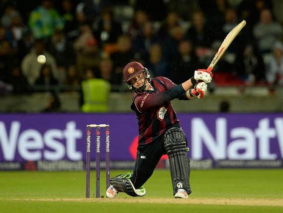 Josh Cobb on the attack in a T20 match for the Steelbacks