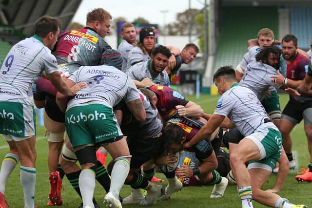 Scott Baldwin dived over for Quins