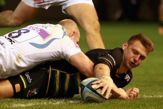 Dan Biggar scored when Saints beat Exeter at Franklin's Gardens in December 2018