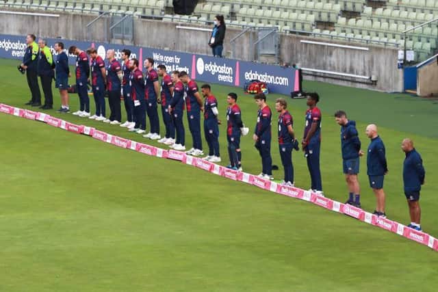 There was a minute's silence held in memory of David Capel, with the steelbacks players, and umpires Rob Bailey and Nick Cook, wearing black armbands