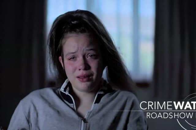 Brave Alycia told her harrowing story on BBC's Crimewatch