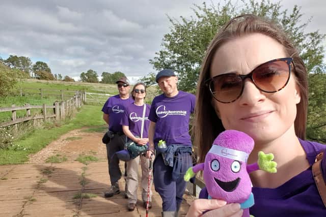 Kathryn and her family on their fundraising walk