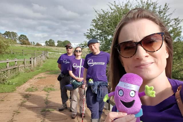 Kathryn and her family on their fundraising walk