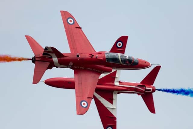 The RAF Arrows are famous for their spectacular displays. Photo: Getty Images