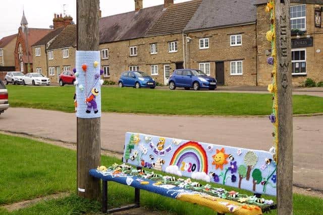 Some of the beautiful yarn bombing in Woodford