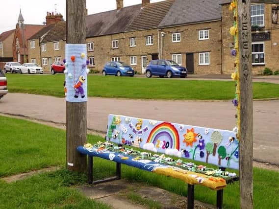 Some of the beautiful yarn bombing in Woodford