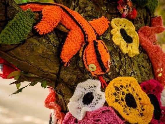 Some of the yarn bombing in Woodford