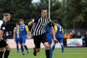 Charlie Wise was on target for Corby Town but they were ultimately beaten on penalties in their FA Cup tie at Mildenhall Town
