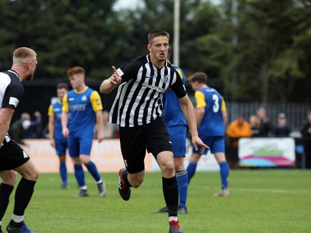 Charlie Wise was on target for Corby Town but they were ultimately beaten on penalties in their FA Cup tie at Mildenhall Town