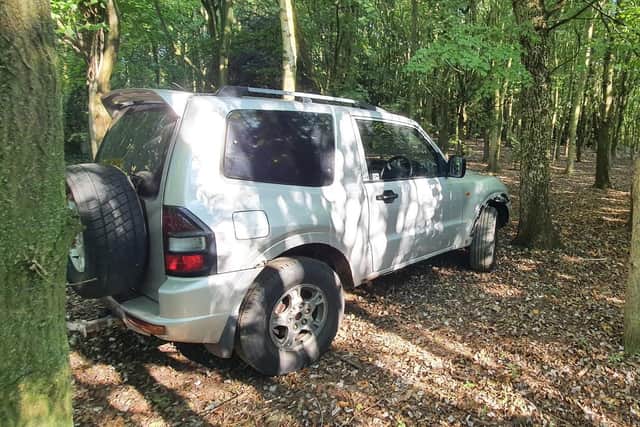 The dumped vehicle. Picture: Central Tasking Team