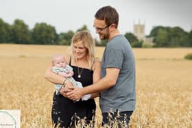 Chloe and Chris Turner from Burton Latimer welcomed baby Amber this June, two years after losing their twins Alice and Amelia. Photo: House of Eva-Grace Photography