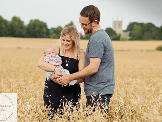Chloe and Chris Turner from Burton Latimer welcomed baby Amber this June, two years after losing their twins Alice and Amelia. Photo: House of Eva-Grace Photography