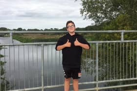 Alfie Brown, 13, from Higham Ferrers, walked a million steps for Childline