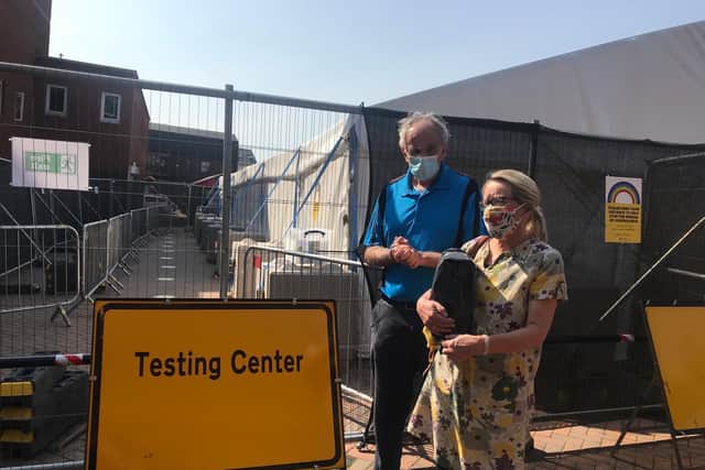 Peter Bone at Wellingborough's testing site. Photo: Peter Bone MP