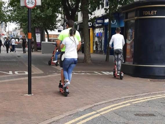 Scooters being ridden in pedestrianised areas are causing issues for shoppers