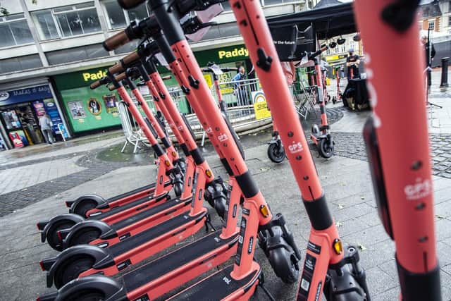 The e-scooters were launched in Northampton two weeks ago. Photo: Kirsty Edmonds