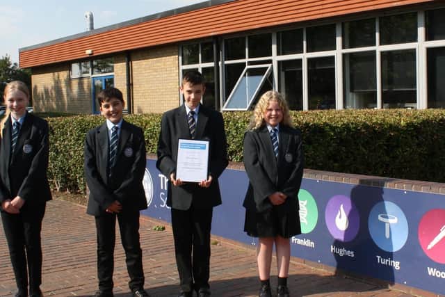 Pupils with The Ferrers School's Bronze Award