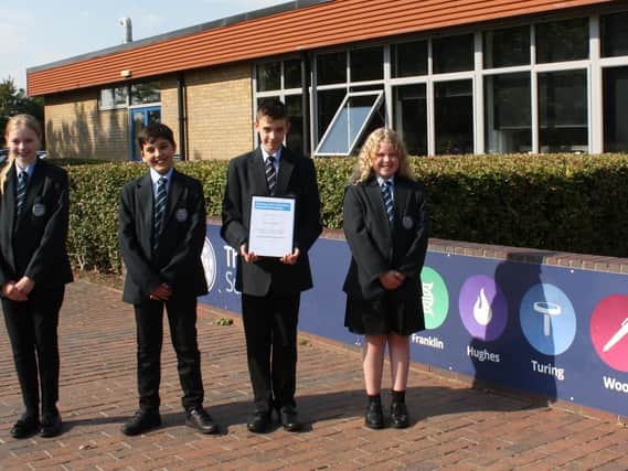Pupils with The Ferrers School's Bronze Award