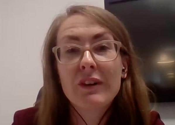 Northamptonshire County Council public health consultant Rhosyn Harris on the virtual press conference yesterday (Friday, September 18)