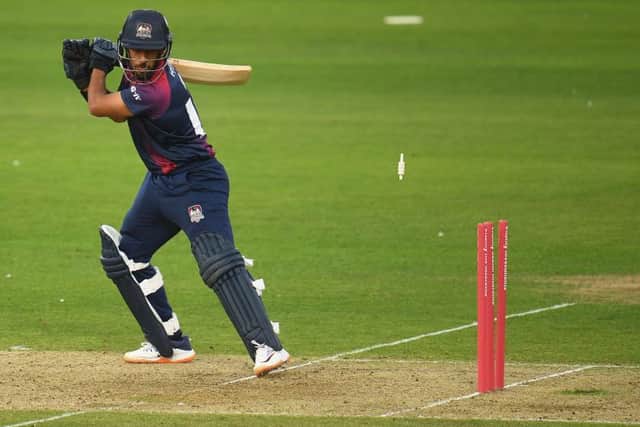 Saif Zaib is bowled