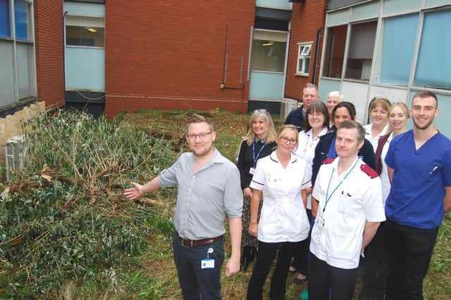 Members of the cardiac investigations team in the area about to be developed before the coronavirus emergency in November 2019 – hence before social distancing