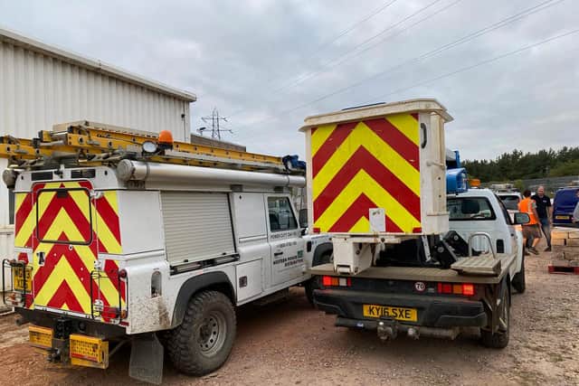 Support vehicles from Western Power Distribution are on the scene